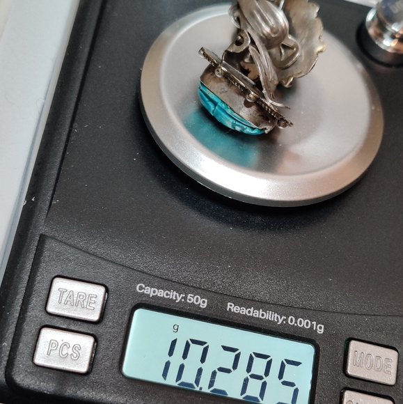 Antique Egyptian Scarabs Earrings and Brooch Set Silver Faience - Picture 10 of 14